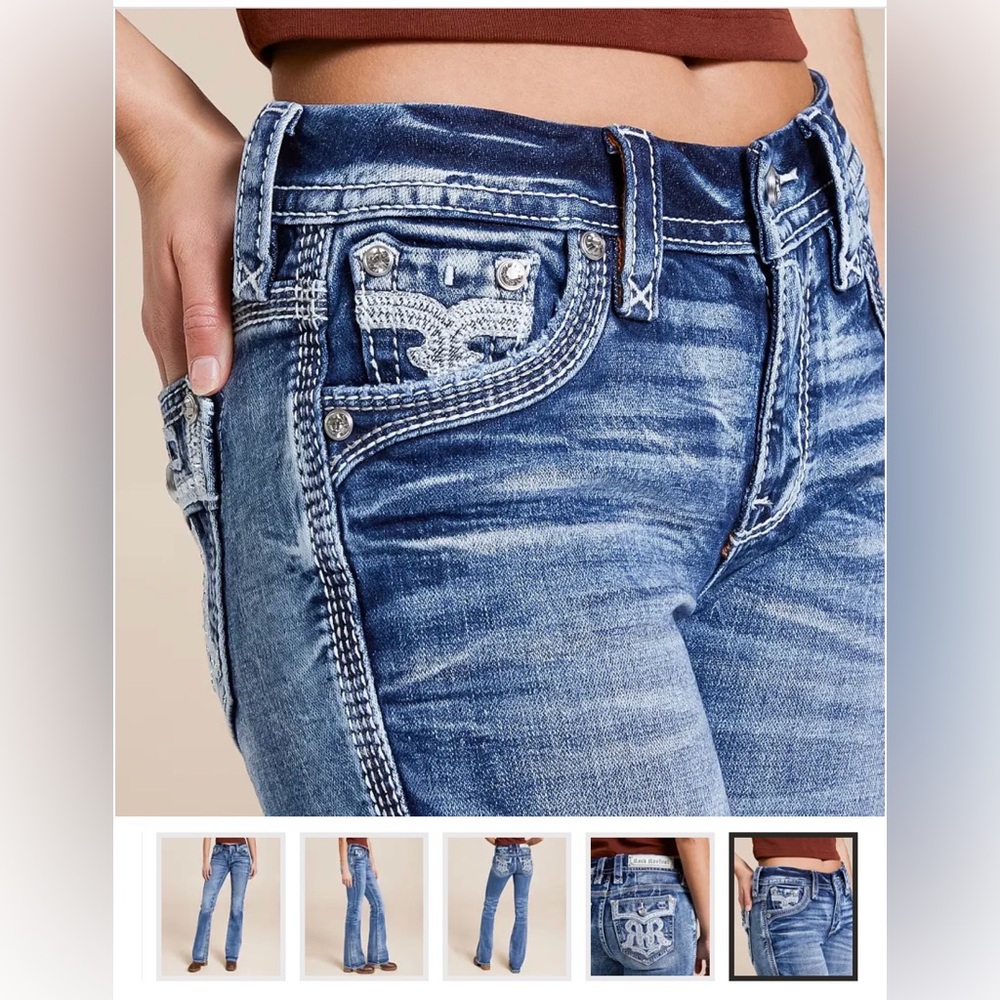 ‼️Rock Revival Womens Bootcut Jeans 26 Nadine‼️ WORN ONCE ‼️RETAIL $179 - Picture 6 of 14